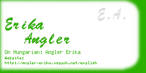 erika angler business card